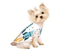 Cartoon Rocket Cute Dog Clothes,Dog T Shirt for Small Dogs Girl Boy.Pet Pullover Jumper,Cat Clothes,Suitable for Small Pets