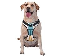Cartoon Rocket Dog Harness for Small, Medium, and Large Dogs â€“ Reflective Straps, Adjustable Fit with Quick-Release Buckles