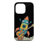 Cartoon Rocket with Cool Guitar for Rockets Lovers Case for iPhone 13 Pro
