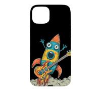 Cartoon Rocket with Cool Guitar for Rockets Lovers Case for iPhone 15 Plus