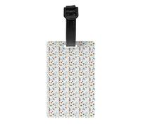 Cartoon Rockets Print Luggage Tags for Suitcases Identification Labels Waterproof Travel Cruise Daily Use