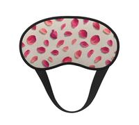 Cartoon Rose Petal Printed Black Border Eye Mask, Soft and Comfortable, Perfect for Travel, Camping, and Meditation