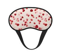 Cartoon Rose Petal Printed Black Border Eye Mask, Soft and Comfortable, Perfect for Travel, Camping, and Meditation