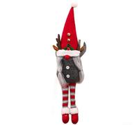 Cartoon Rudolph Couple Gnome Figures Curtain Holders Designed for Christmas Festive Decoration with Material Components (J-JY28 Female)