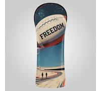 Cartoon Rugby Spaceship Golf Covers Premium Leather Headcovers with Number Tag for Driver Fairway Wood Hybrids (prop2)