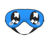 Cartoon Sad Teary Eyes Black Eye Mask Sleep Mask Light BlockBlindfold Night Eyes Cover Soft Pressure-Free Eyeshade with Elastic Strap for Home Travel Office Nap Yoga