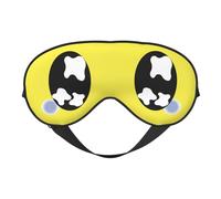 Cartoon Sad Teary Eyes Black Eye Mask Sleep Mask Light BlockBlindfold Night Eyes Cover Soft Pressure-Free Eyeshade with Elastic Strap for Home Travel Office Nap Yoga