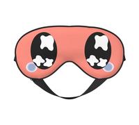 Cartoon Sad Teary Eyes Black Eye Mask Sleep Mask Light BlockBlindfold Night Eyes Cover Soft Pressure-Free Eyeshade with Elastic Strap for Home Travel Office Nap Yoga