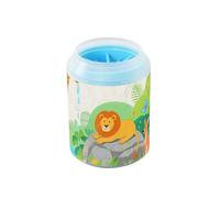 Cartoon Safari Animals Portable Paw Cleaner Cup Soft Silicone Bristles Feet Bathing Brush for Small & Medium Dogs