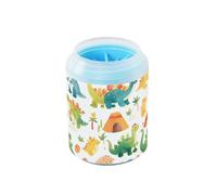 Cartoon Safari Color Volcanic Dinosaur Reusable Dog Foot Washer with Silicone Brush Soft Feet Cleaning Machine for Small Medium Dogs & Cat Breeds