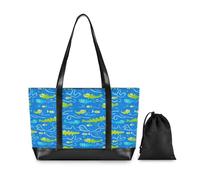 Cartoon Safari Crocodiles Modern Work Tote Bag for Women with Zipper Tote Bag With Zipper for College with bolsos para mujeres