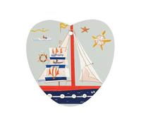 Cartoon Sailing Boat Car Air Freshener Hanging, Long Lasting Scented Car Aromatherapy Tablets, Love form Fragrance Scented Cards for Vehicles, Bedroom, Wardrobe White-style