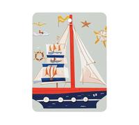 Cartoon Sailing Boat Car Air Freshener Hanging, Long Lasting Scented Car Aromatherapy Tablets, Square Fragrance Scented Cards for Vehicles, Bedroom, Wardrobe Gray-style