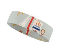 Cartoon Sailing Boat Headbands for Women & Men Sports Headband, Fits All Head Sizes, Ultra Absorbent & Non-Slip Sweatband for Running, Yoga, Gym
