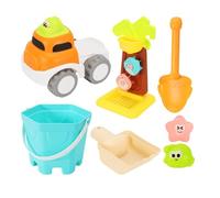 Cartoon Sand Digger - Fun Shovel Set, 7-Piece Outdoor Kit with Ergonomic Grips, Compact BPA-Less Pliable, Creative Beach Play, for Family Pool and Summer Vacation, Practical Present