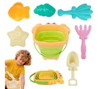 Cartoon Sand Toy Kit Sandspielzeug für Kinder | Sandschaufel Beach Eimer Meer Tierformen für Kinder Interaktives Outdoor Spiel Grabstapeling Gestalten Von Burgen für Kinder im Alter Von