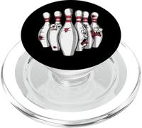 Cartoon Scared Bowling Pins - Funny Sport Bowler Tee PopSockets PopGrip for MagSafe