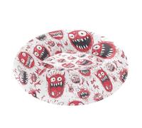 Cartoon Scary Monsters Red and White Anti-Slip Pet Dog Bed fluffier Cat Cave Bed for Small Size Pets Sleeping productos para Perros