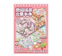 Cartoon Scene Making Stickers - Reusable Miniature Room Scene Decals, Three-Dimensional Visual Effect Stickers | Creative DIY Cartoon Sticker Sheets for Mobile Phone Case Tablet Scra