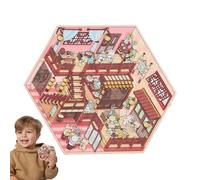 Cartoon Scene Stickers, Landscaping Sticker - Visual Stacking Miniature Cabin Decal - Portable Miniature Scene 3D Stickers for Family, Friends, Girls