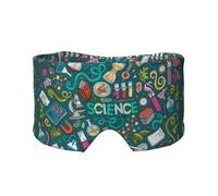 Cartoon Science Theme, Full Eye Covers Light Blocking Eye Mask Sleep Eye and Ear Muffs