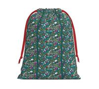 Cartoon Science Theme Print Drawstring Gift Reusable Pouch Wedding Candy Toys Cards Storage Function Portable