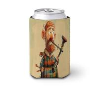 Cartoon Scottish Bagpipe Cup Sleeve Reusable Insulator Mug Sleeves Slim Personalized Cooler Drink Sleeve Soft Stylish Iced Coffee Sleeves for McDonald Hot Fishing Picnic
