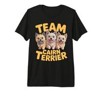 Cartoon Scrappy Highland Pet Dog Breed Team Cairn Terrier Premium T-Shirt
