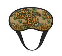 Cartoon Scroll Printed Sleep Black Edge Eye Mask, with Good Shading Effect, is an Ideal Choice for Travel, Meditation, Etc