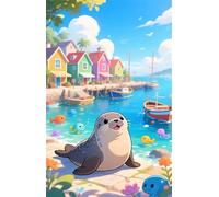 Cartoon Sea Lion 500 Piece Jigsaw Puzzle for Adults, Creativity, Challenging and Difficult Puzzle, Brain Teaser Puzzles for Adults 500 Pieces for The Whole for Women, Men
