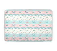 Cartoon Sea Starfish Crab Cute Baby Bed Pad Waterproof Washable Diaper Changing Mat Leakproof Quick Dry Toddler Bedding Products for Toddler Kids, 52" L x 34" W