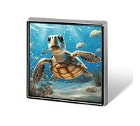 Cartoon Sea Turtle Lapel Pin Brooches Square Fashion Brooch Pin Cute Button Badges Alloy Button Pins Enamel Pins Metal Pinback for Hat Shirt Clothing Bags