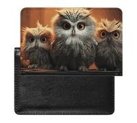 Cartoon Sea Turtle Passport Holder Slim Travel Wallet RFID Blocking Card Case Cover Passport Cover Protector Essentials with Credit Card Slots for Women/Men, cute Owl Baby, One Size, Modern