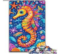 Cartoon Seahorse Jigsaw Puzzles for Adults 1000, Family Fun Games Fun at Home Activities, Birthday Present, Travel Gifts (50x75cm)