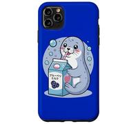 Cartoon Seal Drinking Blueberry Milk Japanese Cute Kawaii Case for iPhone 11 Pro Max