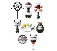 Cartoon Shaker Grasping Toy for Toddler Nursery Room Decors Soother Baby Cartoon Panda Rattle Newborns Gift Baby Rattle