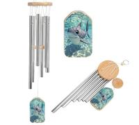 Cartoon Shark Floating in Water Wind Chime Fashion Wind Chimes Elegance Aluminium Windchime for Outdoor Garden Patio Decoration Classic Windchimes Suitable As A Gift for Unisex