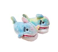 Cartoon Shark Plush Slippers Warm Winter House Sllipper Footwear, Funny Animal Design Indoor Shoes for Home, Cozy Fluffy Soft Cotton Slippers for Men Women, Size 27-29cm