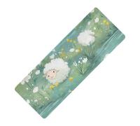 Cartoon Sheep A River printed thin yoga mat non slip natural rubber non slip,Thick 1 mm with bag tapete para ejercicio 71x26 inches for home