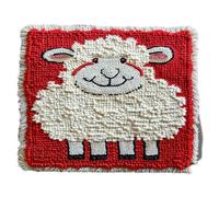 Cartoon Sheep Latch Hook Kits Rug Easy for Beginners DIY Crochet Yarn Embroidery Floor Mat Carpet Tapestry Home Decor 52x38cm