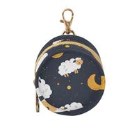 Cartoon Sheep Moon Black Newborned Boy Pacifier Case Holder Portable Wristlet Wallet, Baby Essentials