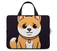 Cartoon Shiba Inu Laptop Sleeve Ultra-Thin, Lightweight & Waterproof 10inch Laptop Bags, Durable Neoprene Material, Portable Protective Computer Bag with Hand Strap