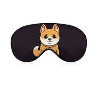 Cartoon Shiba Inu Sleep Mask with Adjustable Strap, Comfortable & Soft Eye Mask for Sleeping Light Blocking, Lightweight & Breathable Eye Cover for Men Women
