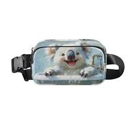 Cartoon Shih Tzu Dogs Vintage Bathtub Stylish Waist Pack Crossbody Bag for Women Men Mini Crossbody Sling Bag for Travel, Cute Koala Retro Bathtub, One Size