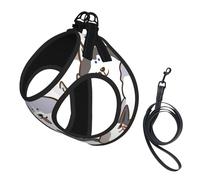 Cartoon Siberian Husky Dog,Pet Harness,Adjustable Reflective Dog Harness,Pet Leash Vest,M