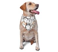 Cartoon Siberian Husky DogDog Bandanas Cat Puppy Scarfs Washable Pet Handkerchief