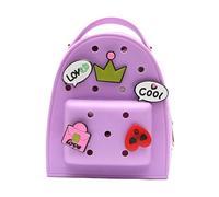 Cartoon Silicone Backpack - Cute Waterproof Jelly Backpacks with Charm, 9.84x5.12 inches Heavy Duty Adjustable Travel Bag, Lightweight Backpack Purse for Girls, School and Travel