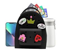 Cartoon Silicone Backpack - Cute Waterproof Jelly Backpacks with Charm, 9.84x5.12 inches Heavy Duty Adjustable Travel Bag, Lightweight Backpack Purse for Girls, School and Travel