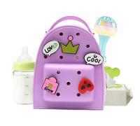 Cartoon Silicone Backpack with Charm, Cute Waterproof Jelly Backpack for Kids, Prevent Moisture, Lightweight and Stylish School Bag, Silicone Material, Daily Use and Outdoor Adventures, 11x19x22cm