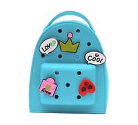 Cartoon Silicone Backpack with Charm, Cute Waterproof Jelly Backpack for Kids, Prevent Moisture, Lightweight and Stylish School Bag, Silicone Material, Daily Use and Outdoor Adventures, 11x19x22cm